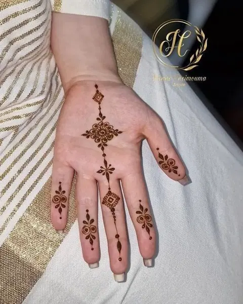 minimal simple finger mehndi design