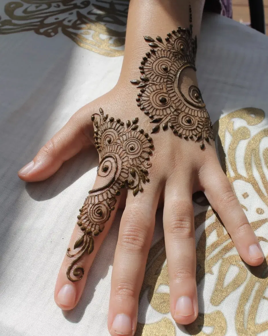 Minimal Simple Back Hand Mehndi Design for Eid (5)