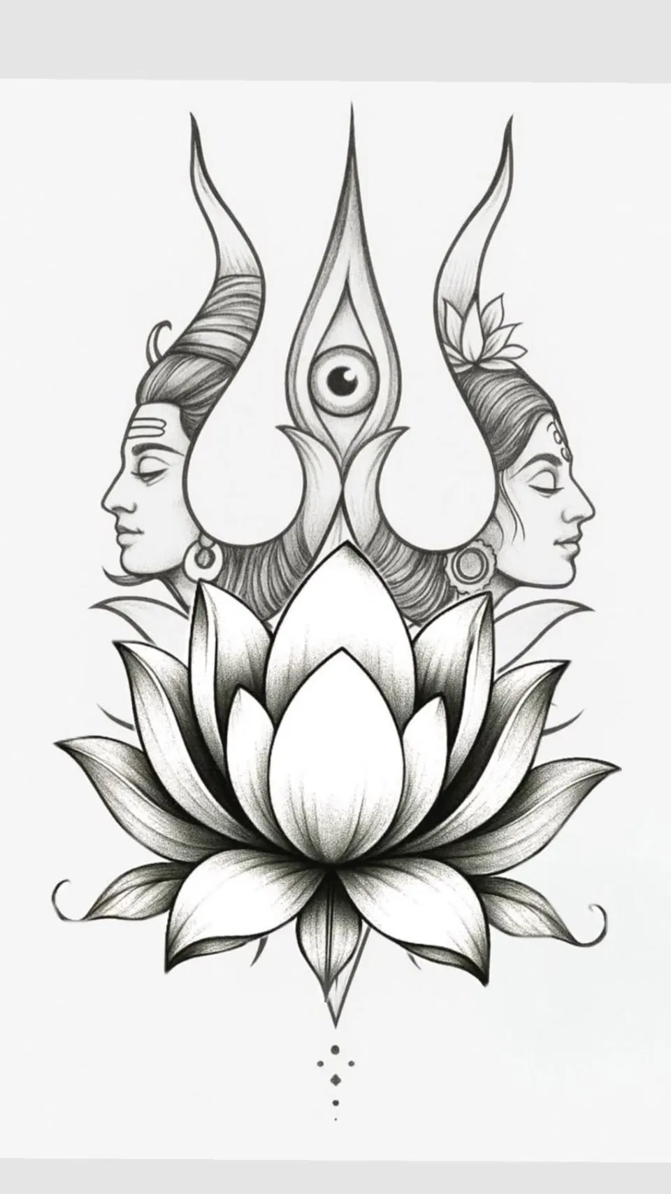 Simple Back Hand Mehndi Design with Deity, Figures and Flowers