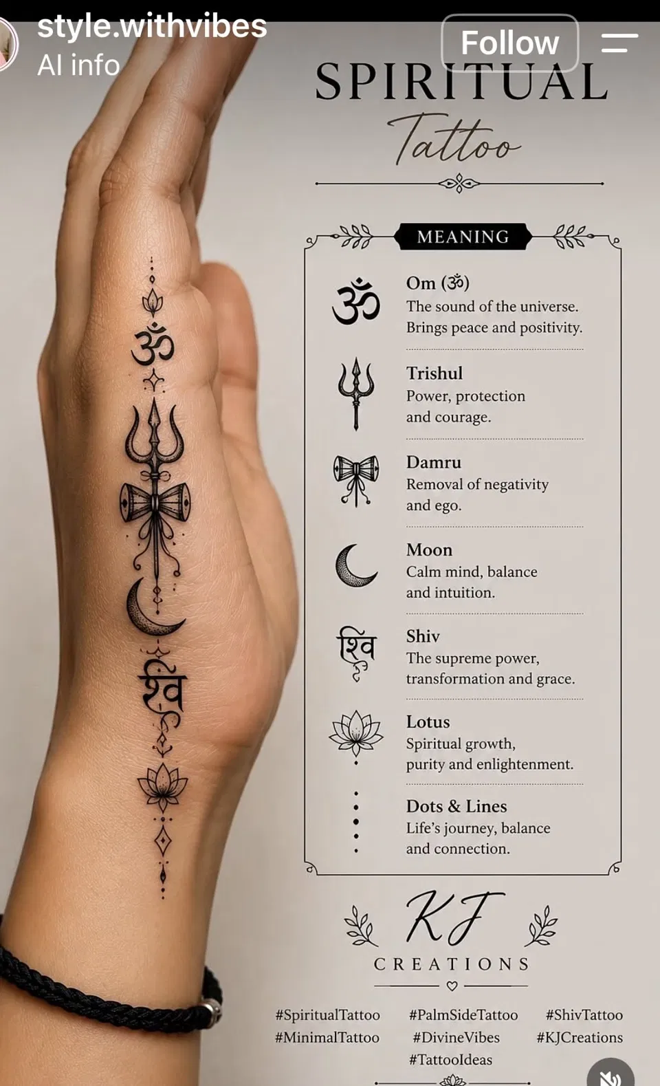 Simple Arm Mehndi Design with Deity and Lotus
