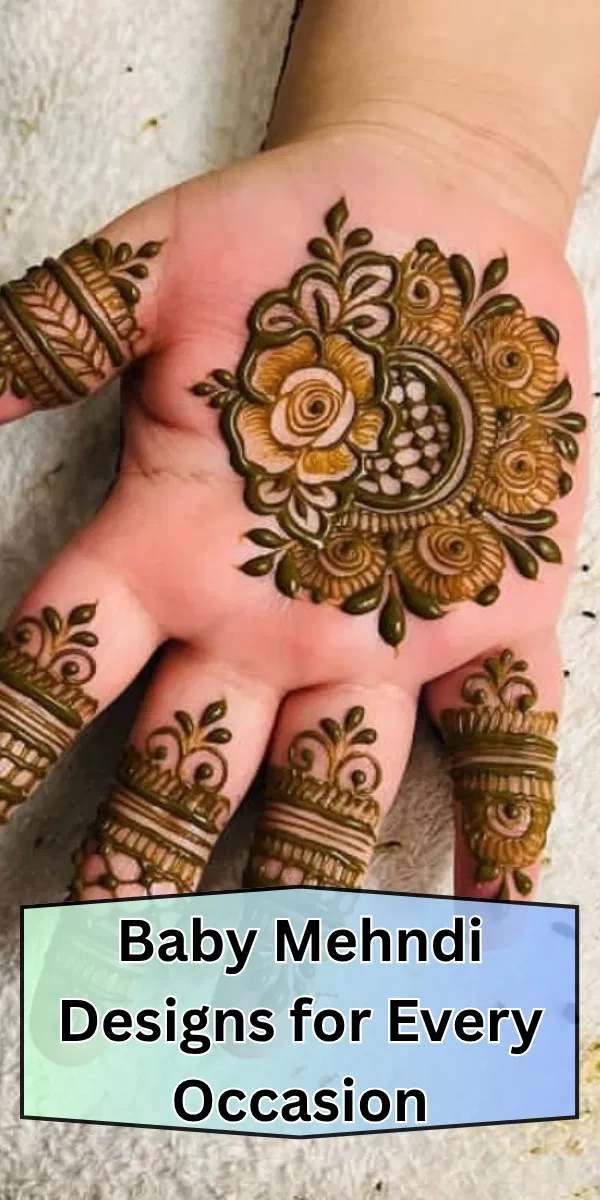 Indian Simple Front Hand Mehndi Design with Hearts
