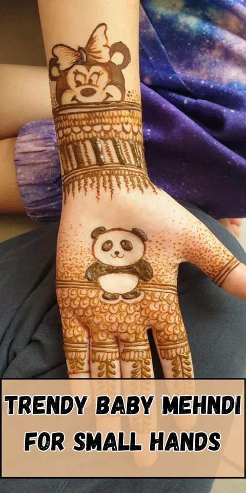 aesthetic deity front hand mehndi design