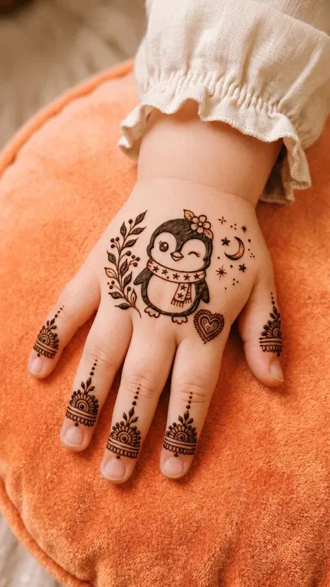 simple stylish finger mehndi design
