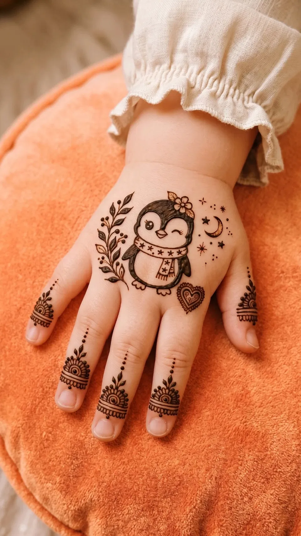 Simple Stylish Finger Mehndi Design for Eid