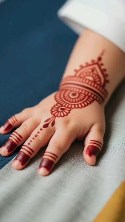 simple back hand mehndi design