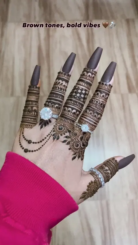 royal simple back hand mehndi design