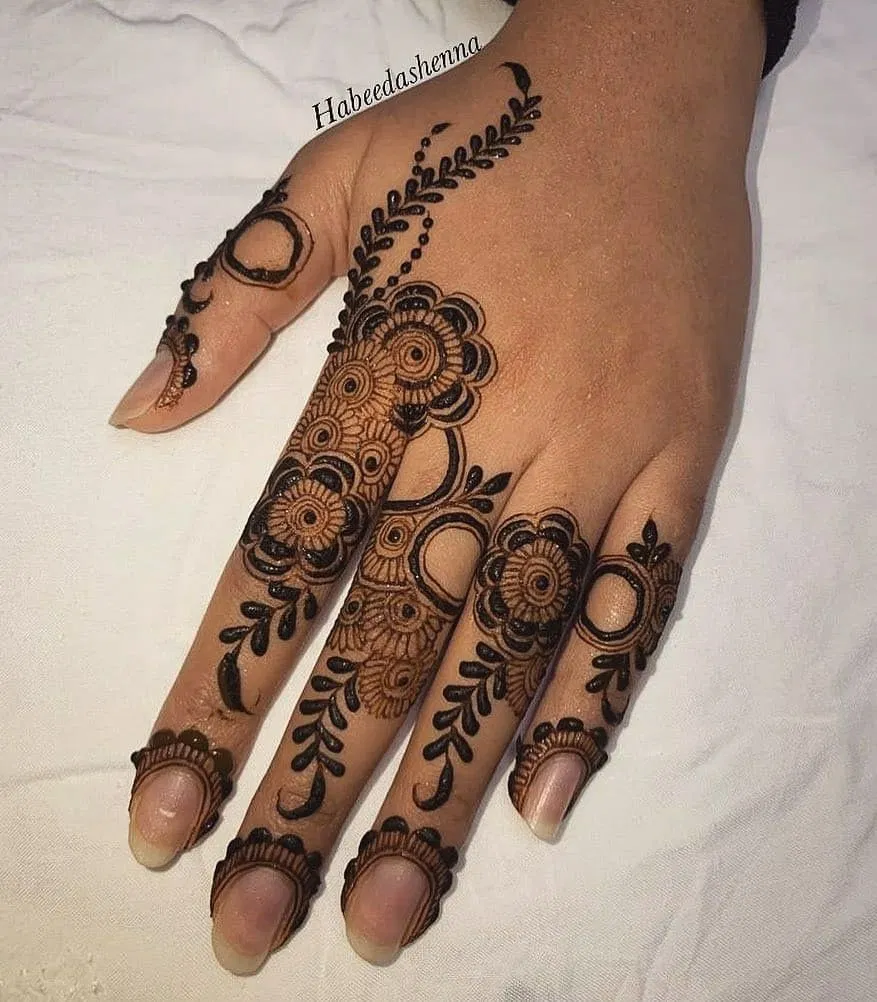 Arabic Minimal Back Hand Mehndi Design (11)