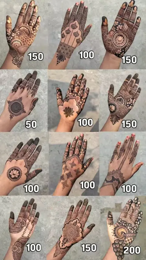 simple stylish circle finger mehndi design
