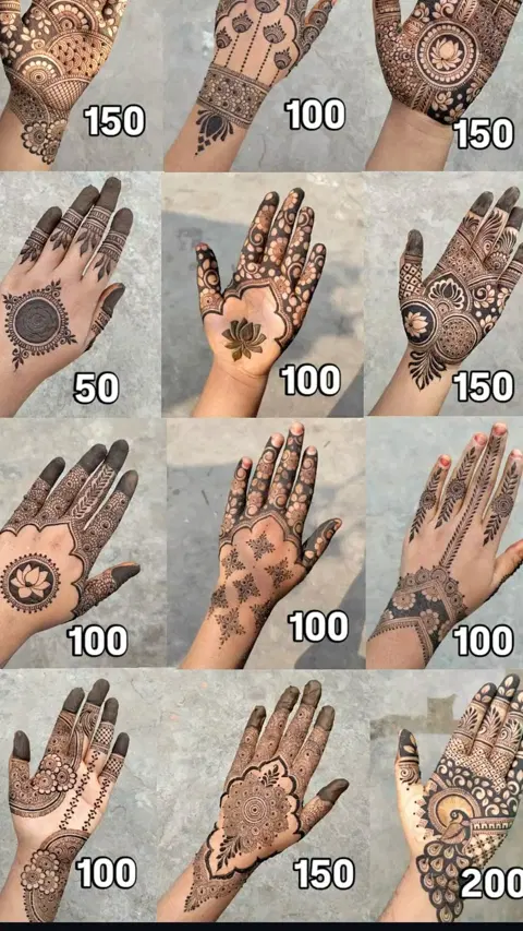simple stylish circle finger mehndi design