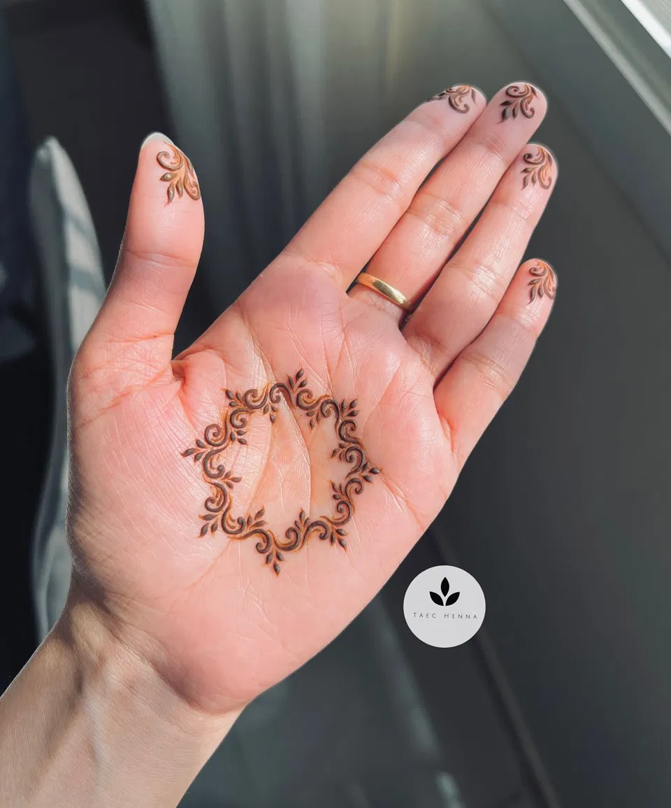 Aesthetic Minimal Finger Mehndi Design (5)