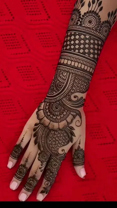 arabic simple bel front hand mehndi design