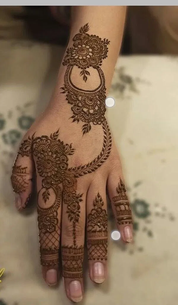 Stylish Front Hand Mehndi Design with Butterfly and Jaal