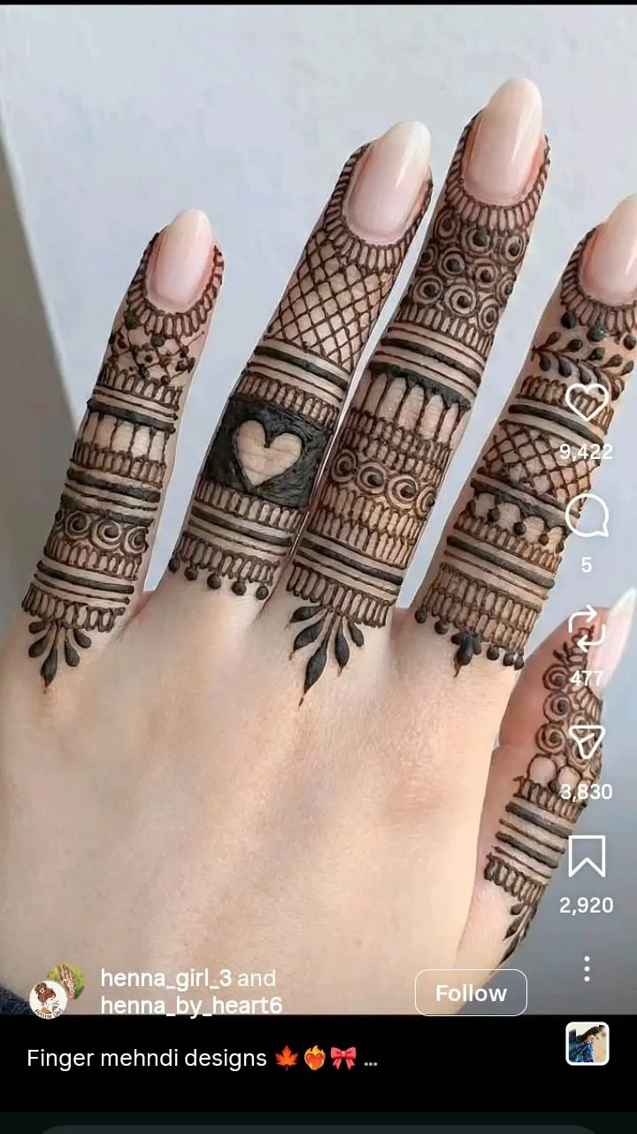 Simple Back Hand Mehndi Design with Gol Tikki, Hearts and Moon