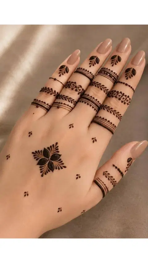 arabic royal back hand mehndi design