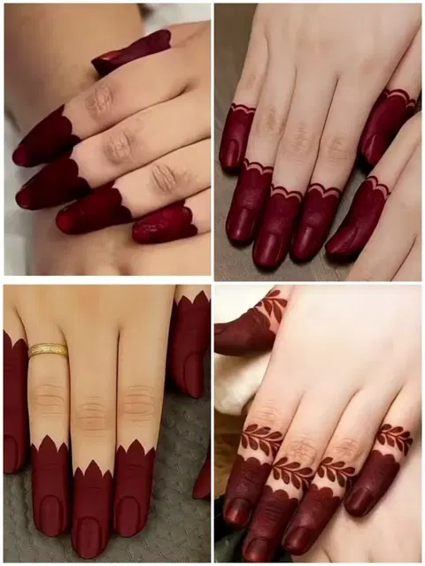 aesthetic minimal heart back hand mehndi design