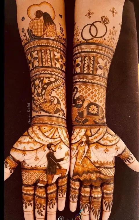 bridal stylish figure foot mehndi design
