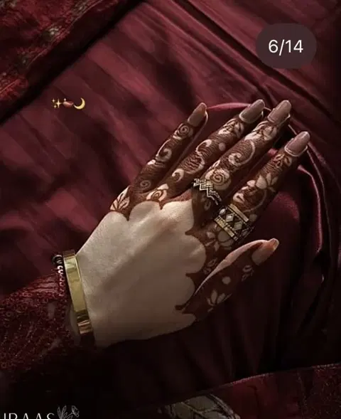 arabic royal figure back hand mehndi design