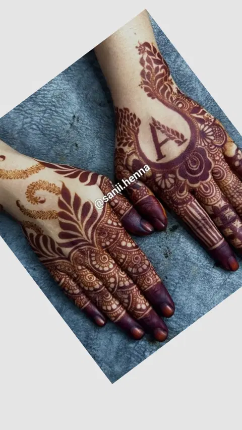 bridal stylish name back hand mehndi design