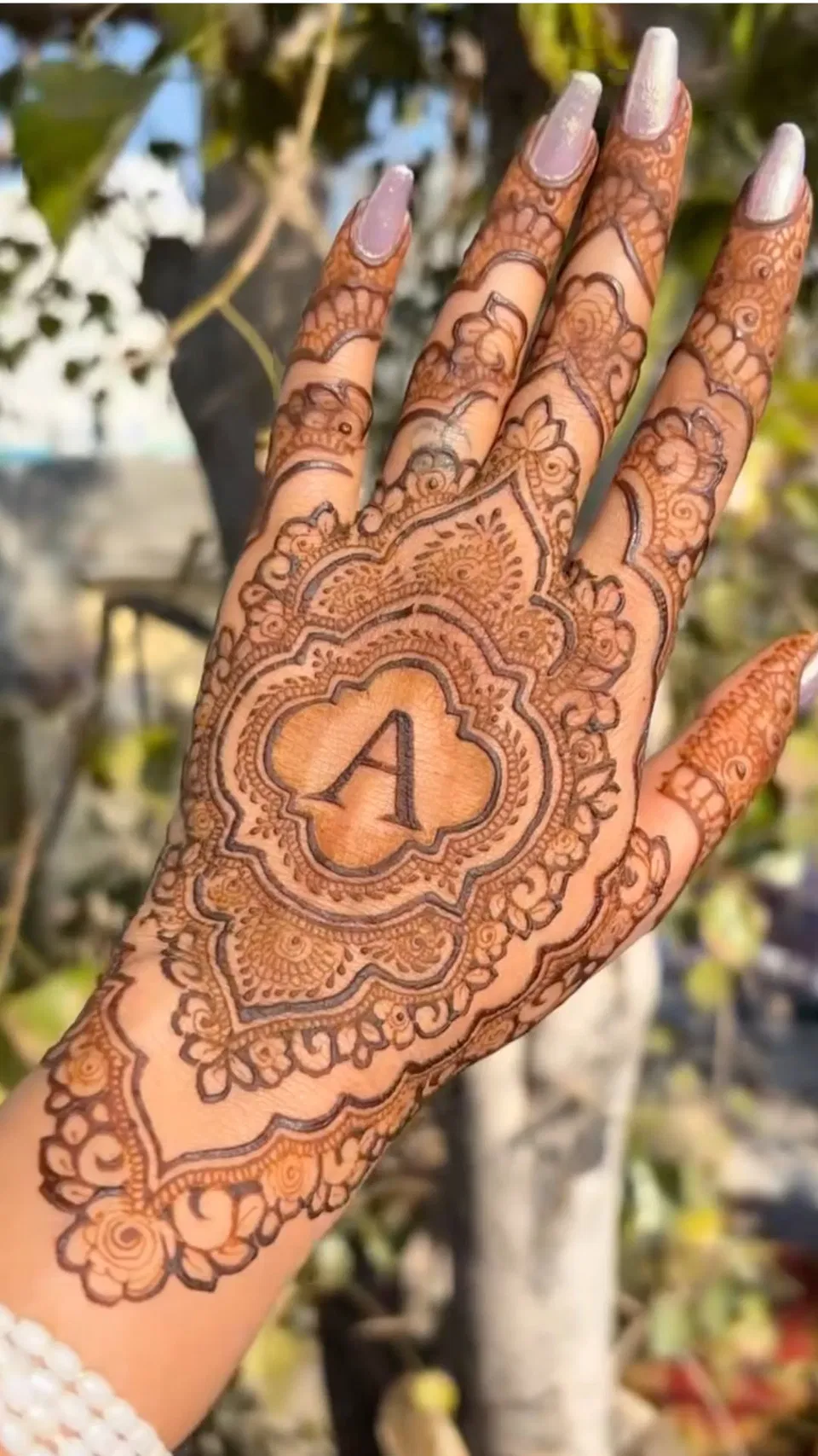 Stylish Mehndi Design with Hidden Name (4)