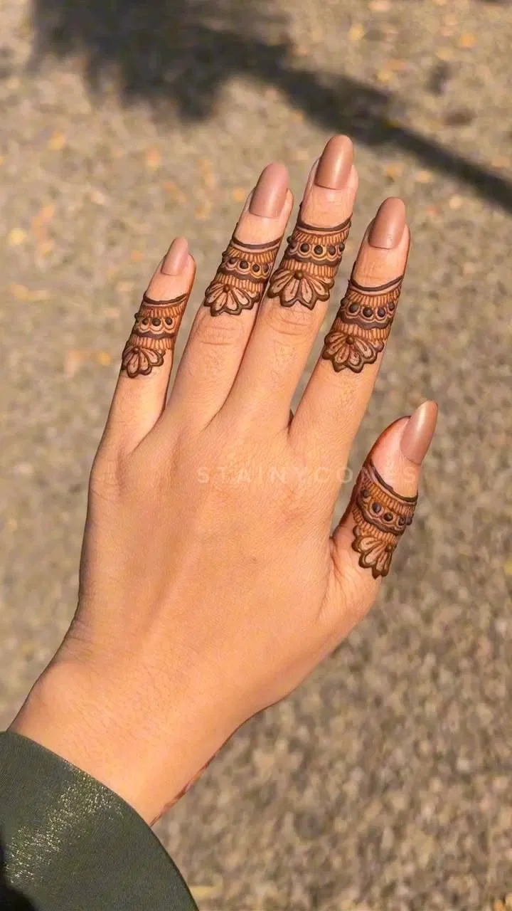 Aesthetic Minimal Back Hand Mehndi Design (13)