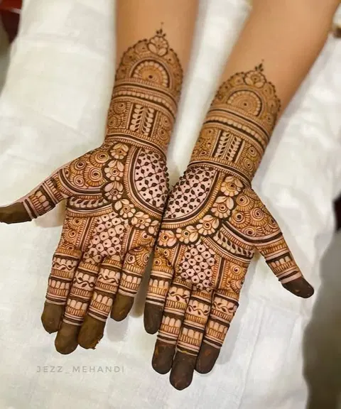 bridal finger mehndi design