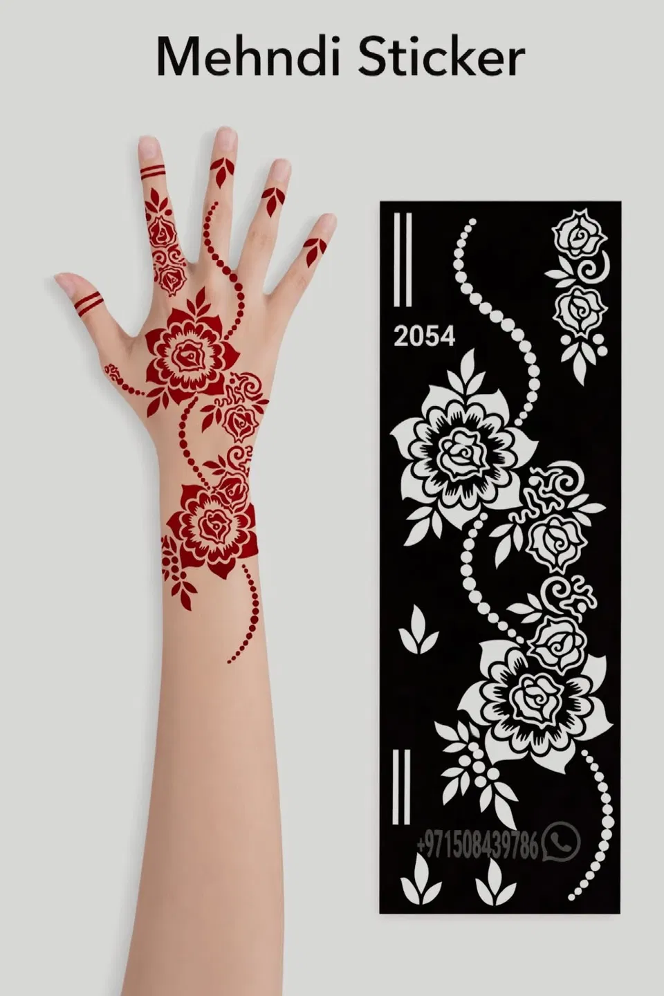 Arabic Simple Finger Mehndi Design with Flowers (8)