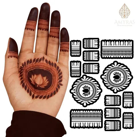 bridal circle finger mehndi design