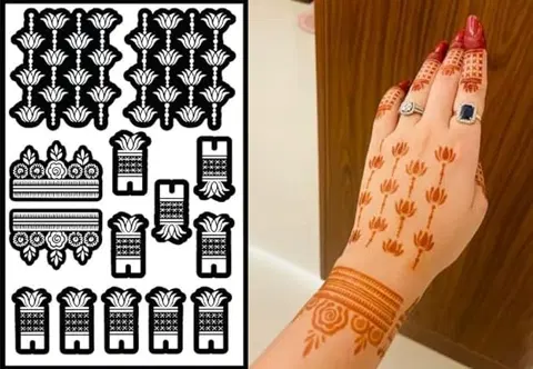 bridal indian figure foot mehndi design