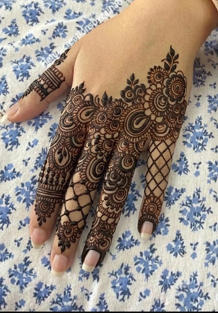 Aesthetic Royal Arm Mehndi Design for Eid