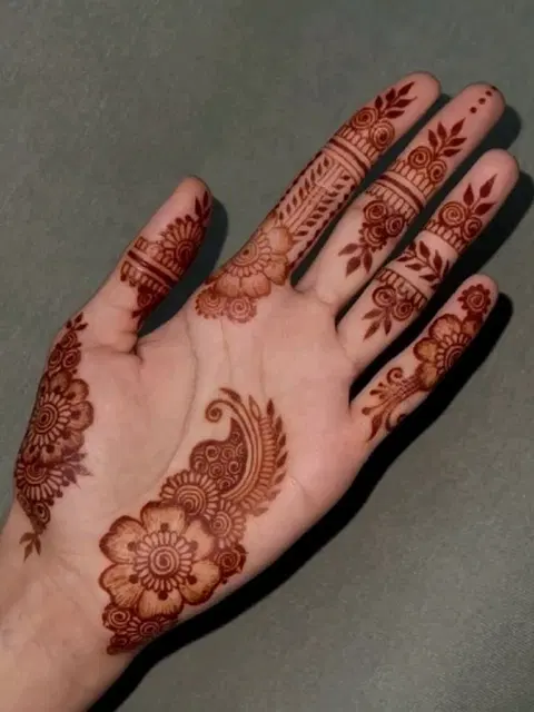 arabic simple finger mehndi design