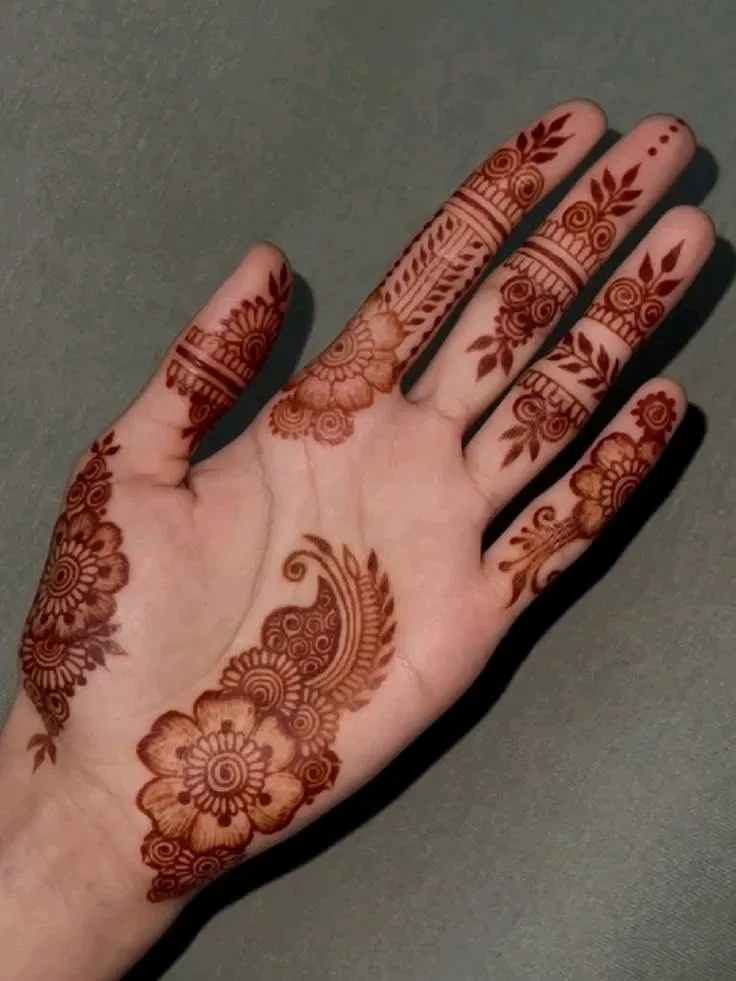 Arabic Simple Finger Mehndi Design (4)