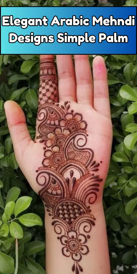 arabic simple bel front hand mehndi design