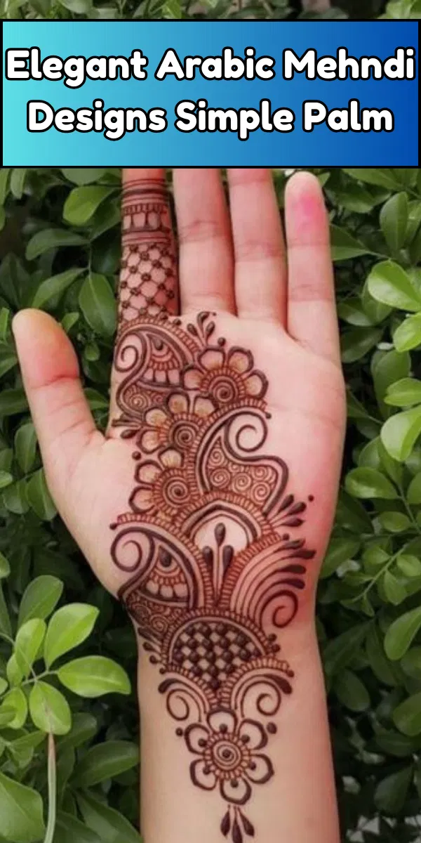 Arabic Simple Front Hand Mehndi Design with Bel (11)