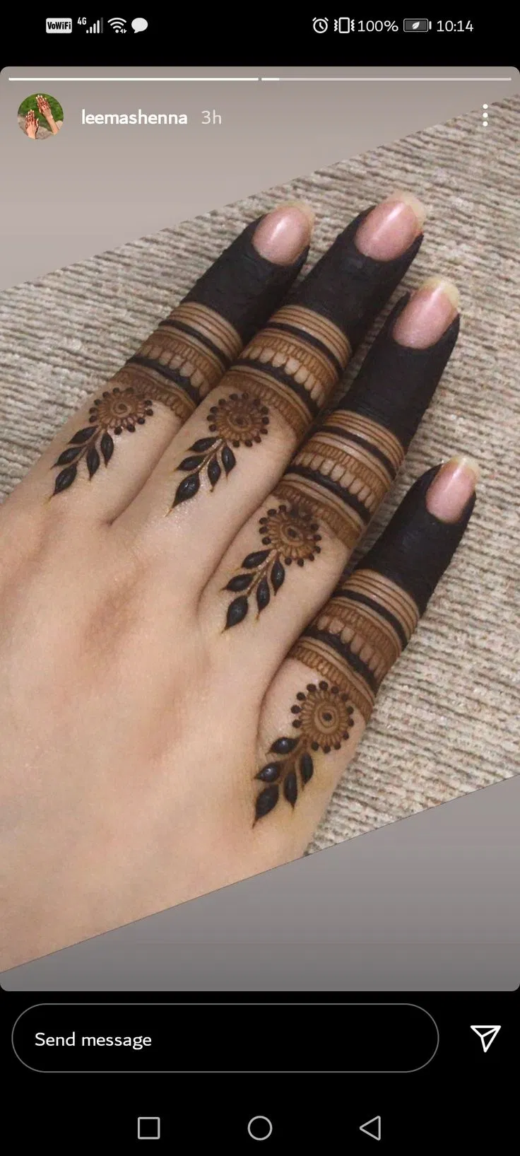 Aesthetic Arabic Back Hand Mehndi Design with Gol Tikki (19)