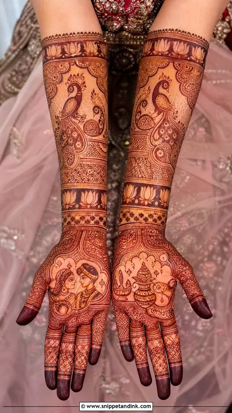 bridal figure full hand mehndi design