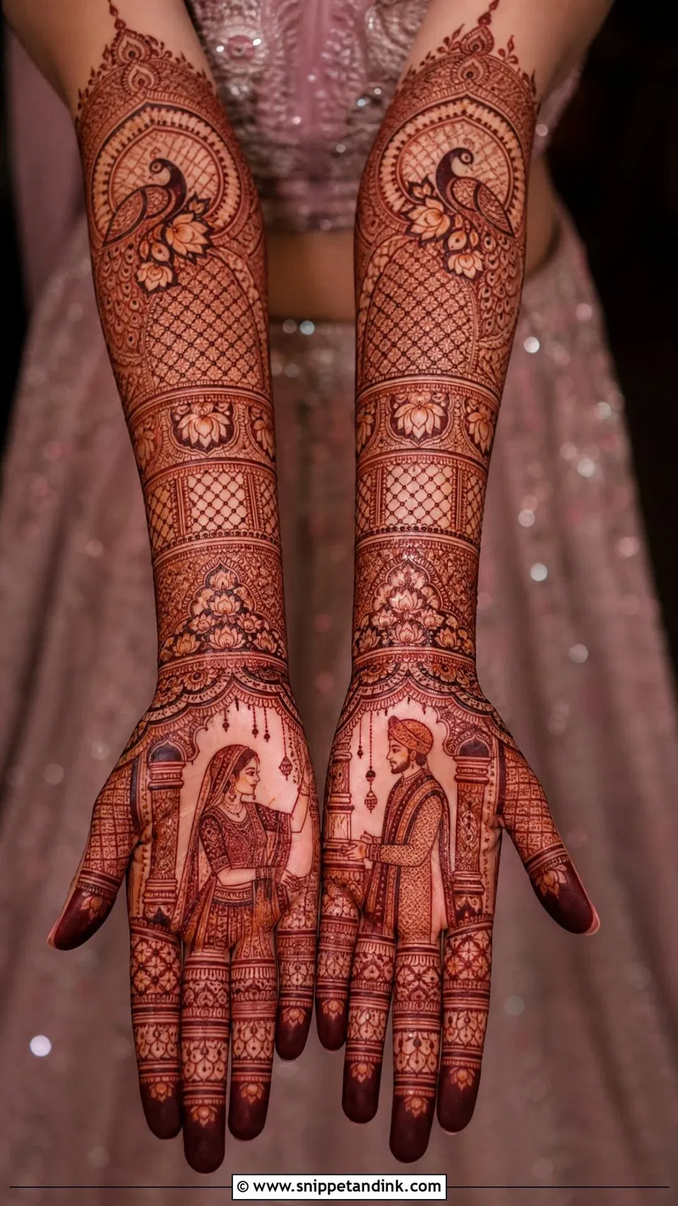 Bridal Pakistani Back Hand Mehndi Design with Figures (3)