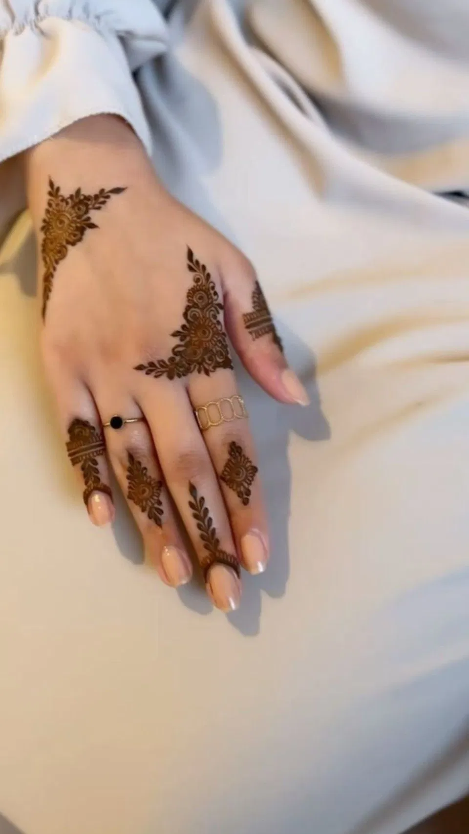 Aesthetic Arabic Back Hand Mehndi Design for Eid (10)