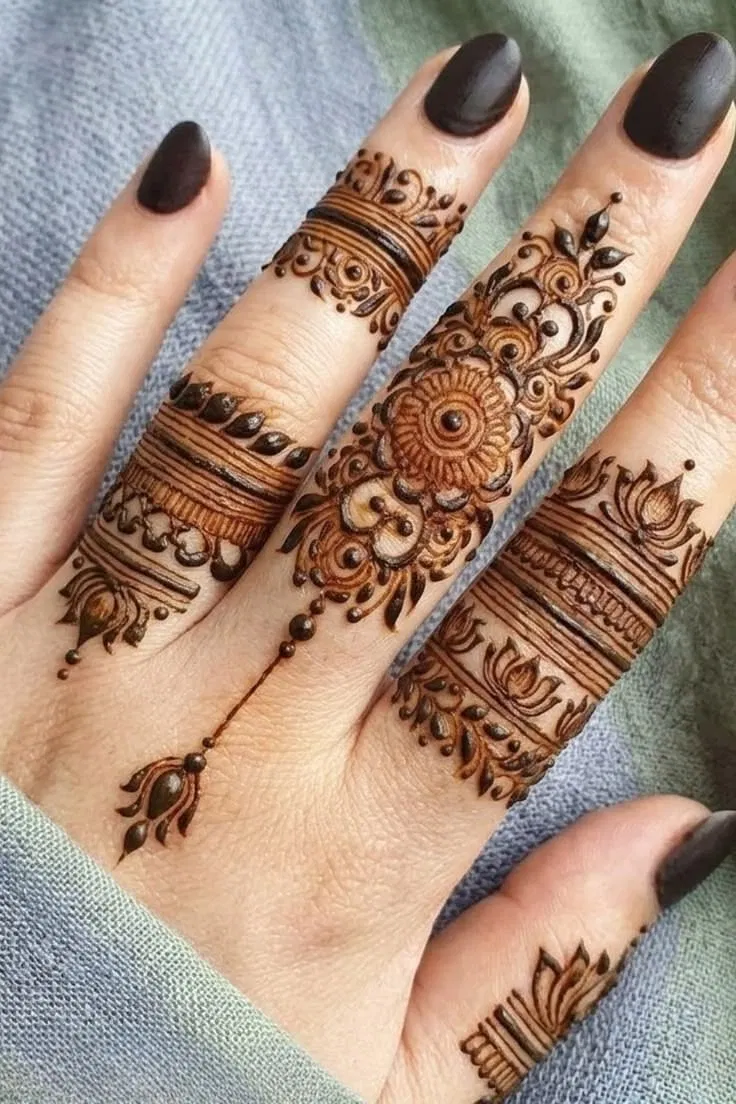 Royal Simple Back Hand Mehndi Design