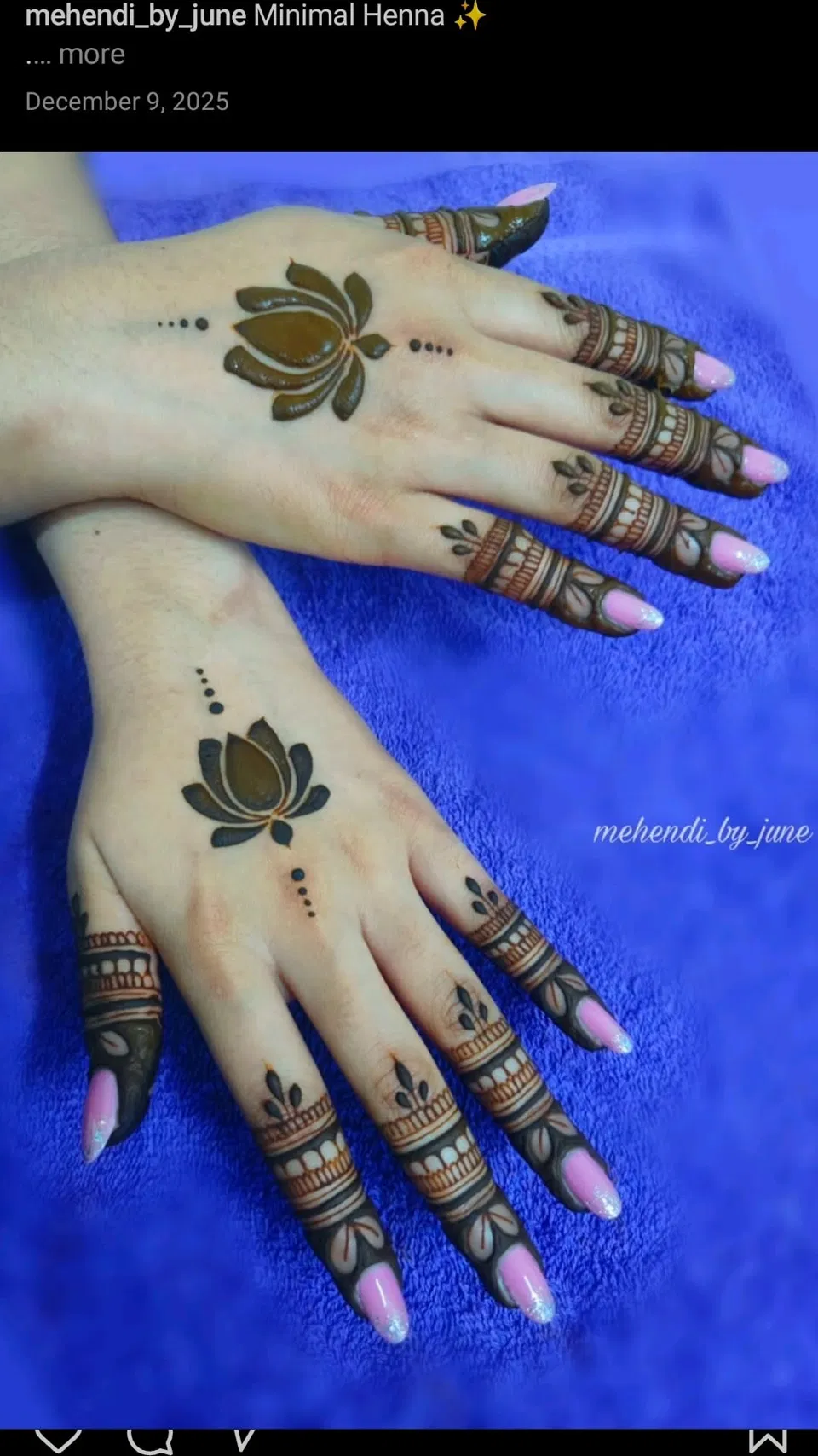 Aesthetic Arabic Back Hand Mehndi Design with Gol Tikki and Lotus (3)