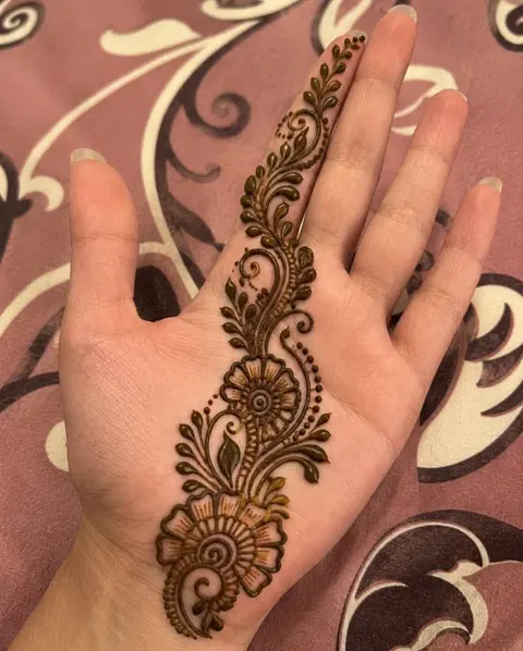 arabic simple bel front hand mehndi design