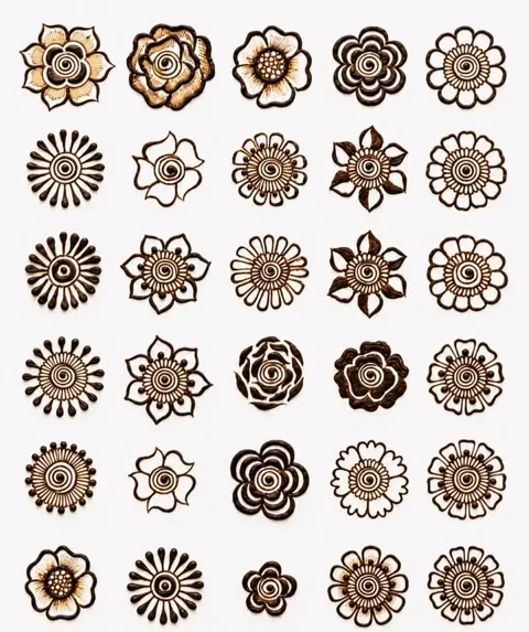 aesthetic arabic circle back hand mehndi design