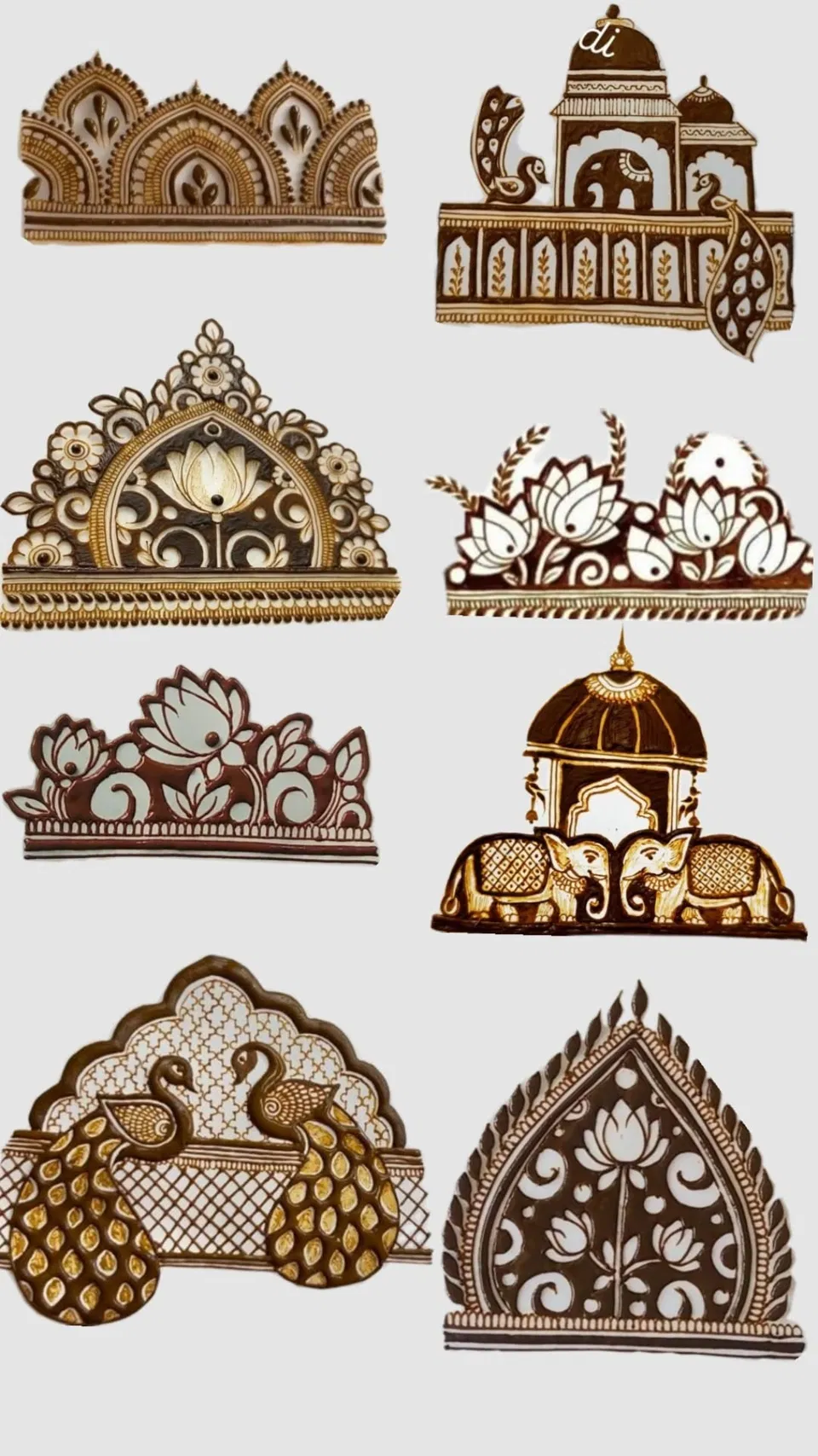 Aesthetic Bridal Back Hand Mehndi Design with Lotus and Moon