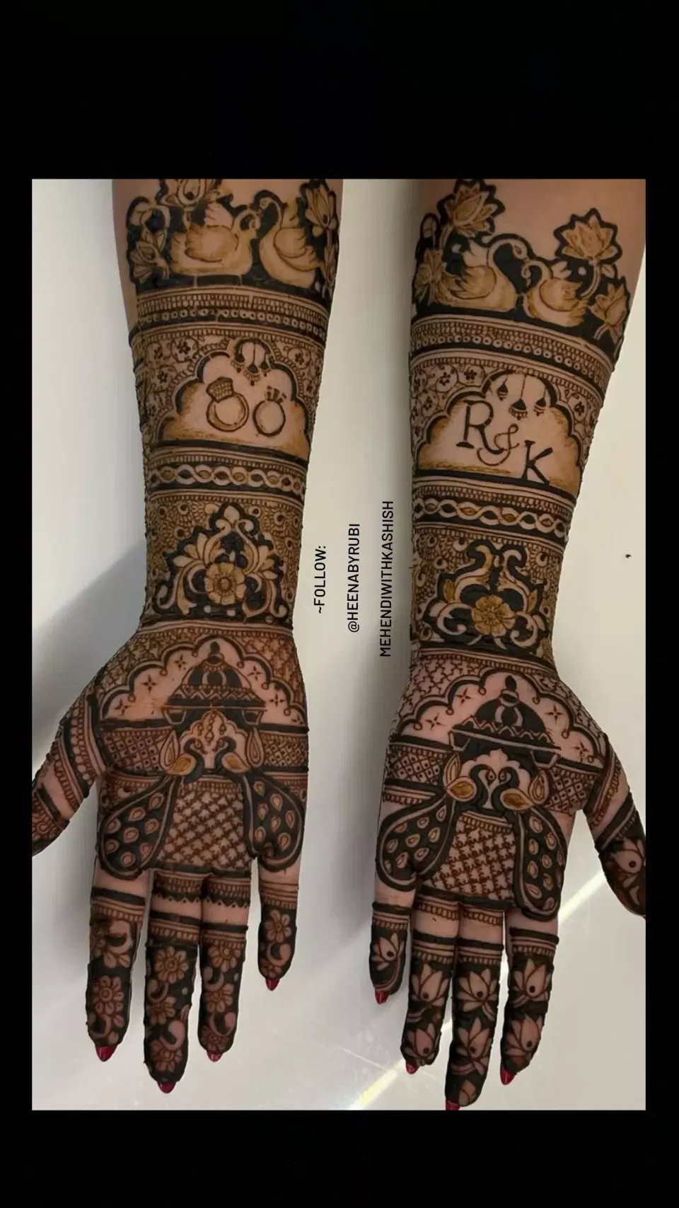 Bridal Indian Front Hand Mehndi Design with Figures and Peacock for Engagement (12)