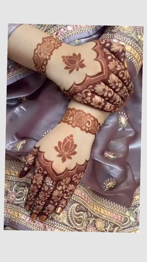 bridal simple circle finger mehndi design