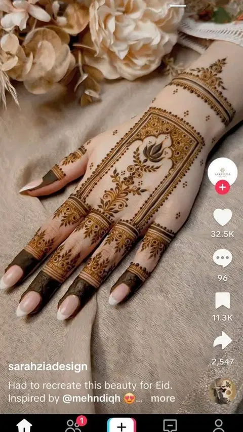 bridal simple circle back hand mehndi design