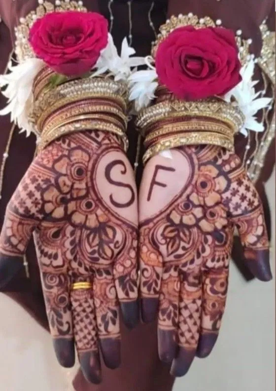Aesthetic Full Hand Mehndi Design with Figures and Flowers