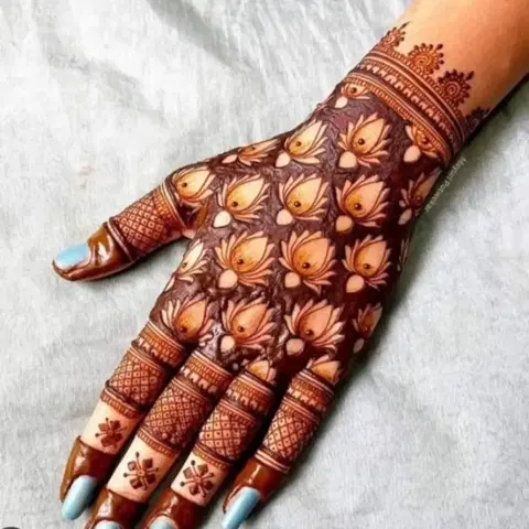 bridal indian arm mehndi design