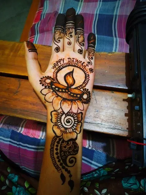 arabic simple full hand mehndi design