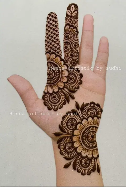 arabic bridal jaal front hand mehndi design