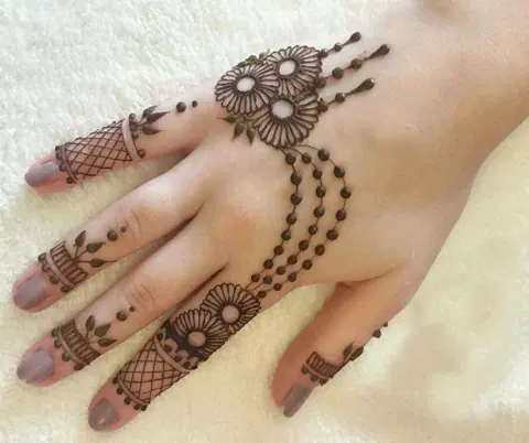 simple back hand mehndi design